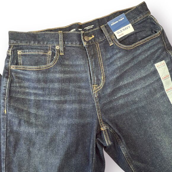 Old Navy Other - Old Navy Athletic Taper Jeans Mens Size 34x32 Dark Wash Casual NEW